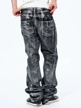 Men's Heavy Silver Straight Leg Jeans