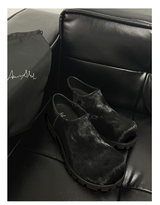 5cm Heightened Horsehair Leather Derby Shoes