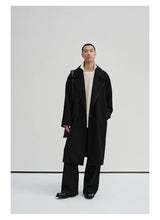 Waist-Adjustable Striped Flared Merino Wool Pants