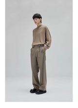 Vintage Pleated Wide Waist Casual Pants