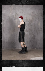 Arched Mesh Patchwork Sports Shorts