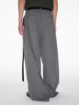 Plaid Pleated Wide Leg Pants