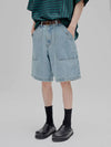 Relaxed Vintage Wash Denim Shorts