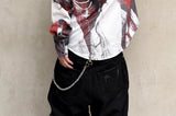 Mesh Eyelet Oversized Shirt