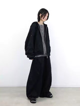 Detachable Dual Hood Rhinestone Zip Hoodie