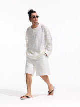 Long-Sleeve Embroidered Lyocell Shirts