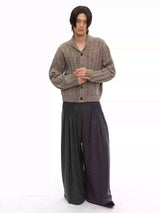 Shawl Collar Ribbed Cardigan