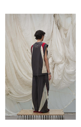 Contrast Paneled Double Cuffed Nylon Pants