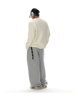 Men's V-neck Twist Wool Blend Sweater