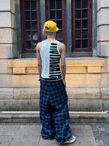 Stretchy Slim Ribbed Graffiti Tank Top