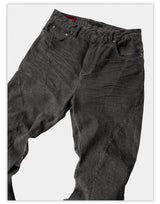 Dark Avant-Garde Deconstructed Stitched Blade Jeans