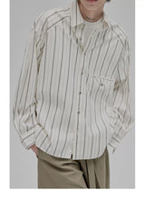 Blue White Striped Pocket Shirt