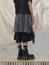 Cropped Washed Detachable Pocket Sweatpants