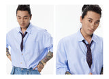 Men's Long-sleeve Houndstooth Woven Shirt