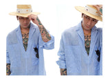 100% French Linen V-Neck Shirts