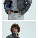 Washed Fleece Plaid Lined Jacket