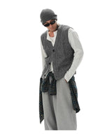 Wool Blend Vintage Knit Vest