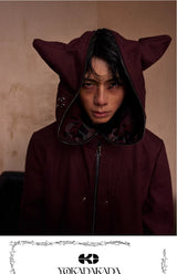 Cat Ear Zip Hooded Work Jacket