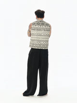 Fair Isle Skeleton Print Vest