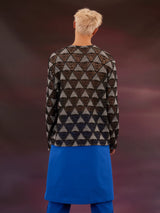 Loose Vintage Triangle Mesh Sweater