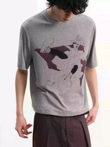 Purple Sofa Print Short Sleeve Tee