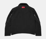 Dark Matte High Collar Zip Jacket