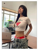 Printed Crop Slim Tee For Women