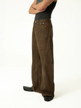 Men's Brown Vintage Wide Leg Jeans