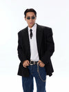 Classic Vintage Oversized Double-breasted Wool Blazer