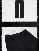 Snake Skin Distressed Bandage Flared Jeans