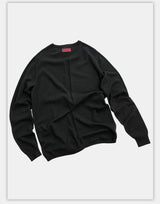 Fitted Dark Tailored Merino Cashmere Sweater