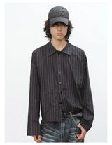 Striped Drop Shoulder Shirts