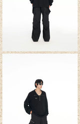 Men's Three-color Turtleneck Zip Long-sleeve Tees