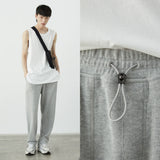 Stripe Plush Drawstring Track Pants