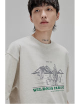 Illustrated Print Crew Neck Tee