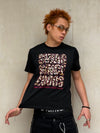 Y2K Fitted Pink Leopard Print Tee