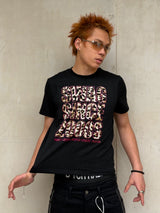 Y2K Fitted Pink Leopard Print Tee