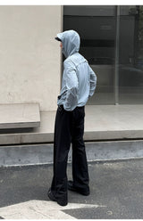 Men's Drawstring Waist Flared Suit Pants