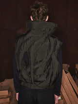 Unisex Puffy Cutout Dark Cotton Vest