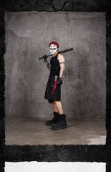 Loose Distressed Color Block Bloodfang Shorts