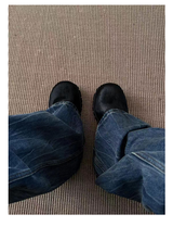5cm Heightened Horsehair Leather Derby Shoes