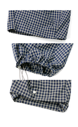 Asymmetric Cross Plaid Pleated Casual Pants
