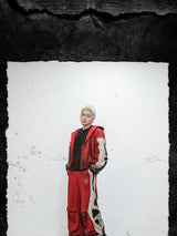 Skeleton Patchwork Color Block Distressed Sweatpants