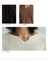 Cropped V-Neck Jacquard Sweatshirt