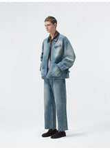 Turkish Washed Frayed Straight Jeans