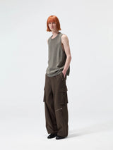 Knit Linen Cotton Blend Tank Top