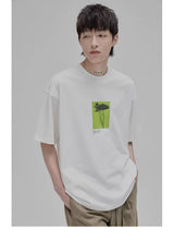 Floral Silhouette Print Short Sleeve Tee
