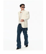 Hemp Stand-Collar Blazer
