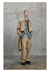 Draped Chain Texture Straight Leg Pants