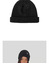 Metal Emblem Knit Beanie